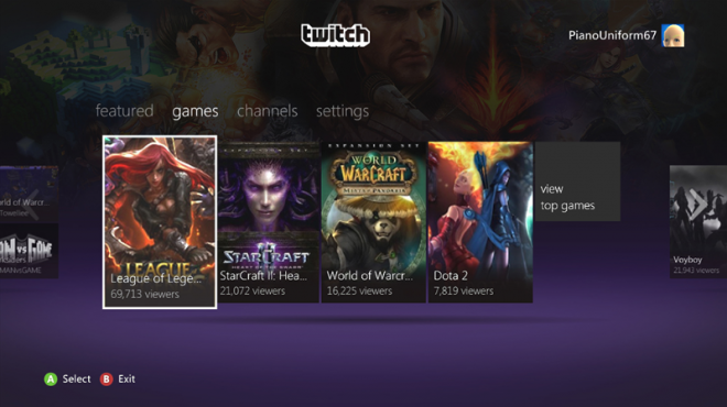 Twitch 在 Xbox 360 上推出官方应用程序