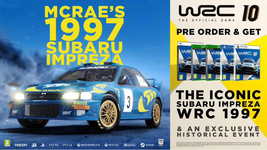 WRC 10 最新预告片展示了 Subaru Impreza WRC 的实际表现